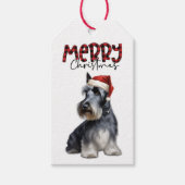 Étiquettes-cadeau Buffalo Plaid Text Scottish Terrier Christmas (Devant)