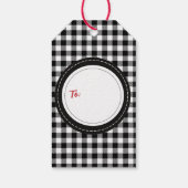 Étiquettes-cadeau Buffle noir blanc Plat Pays traditionnel (Dos)