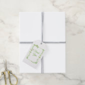 Étiquettes-cadeau Bufs roses sur Mariage Ivy vert (Avec de la ficelle)