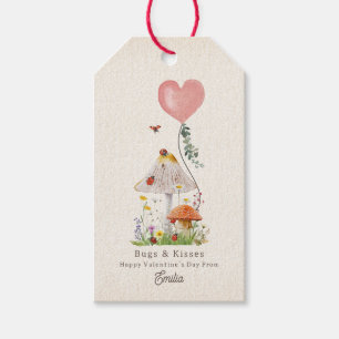 Étiquettes-cadeau Bugs & Baisers Ladybugs Champignons Valentine