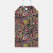 Étiquettes-cadeau Bugs de Doodle sur mocha brown (Dos)