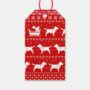 Étiquettes-cadeau Bull Terrier Noël Chiens De Sommeil Vacances À De