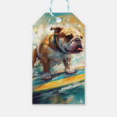 Étiquettes-cadeau Bulldog Beach Surf Peinture (Devant)
