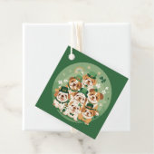 Étiquettes Cadeau Bulldogs anglais de la Saint-Patrick (En situation)