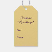 Étiquettes-cadeau Bulle de vacances Gold Stars (Dos)