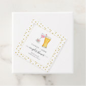 Étiquettes Cadeau Bulles et boissons douche de couples merci (En situation)