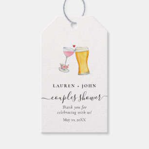 Étiquettes-cadeau Bulles et Couples de Brew Merci Favor Ta