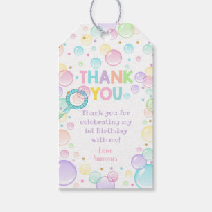 Étiquettes-cadeau Bulles Favoriser Tags Bubbles Merci Tags