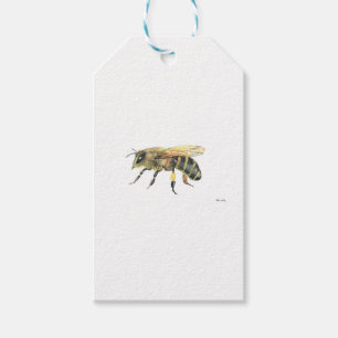 Étiquettes-cadeau Bumble abeille moderne insectes floraux jaune noir