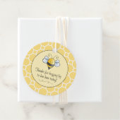 Étiquettes Cadeau Bumble Bee Merci de Buzzing By Yellow Black (En situation)