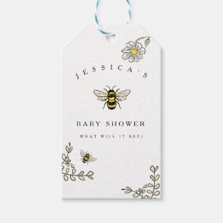 Étiquettes-cadeau Bumble Bee Thème Jaune Noir Faveur Balise