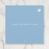 Étiquettes Cadeau Bun Dans Le Baby shower Bébé Bleu Four (Dos)