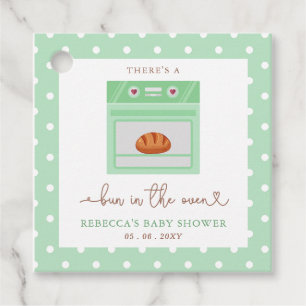 Étiquettes Cadeau Bun Dans Le Baby shower Neutre Genre Au Four
