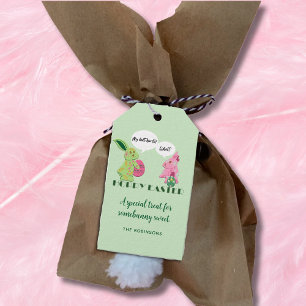 Étiquettes-cadeau Bunnies Pâques Vertes Pâques Pink
