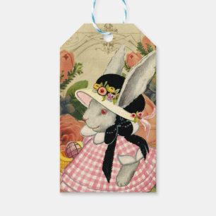 Étiquettes-cadeau Bunny Easter Rabbit Aquarelle mignon Tags cadeaux