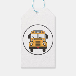 Étiquettes-cadeau Bus scolaire de Cute