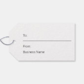 Étiquettes-cadeau Business Logo Merry Christmas Script Black & White (Dos (Horizontal))