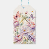 Étiquettes-cadeau Butterflies nuptiale lavande de douche merci pour (Dos)