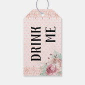 Étiquettes-cadeau "Buvez-moi" Blush & Mint Alice dans Thé Wonderland (Dos)