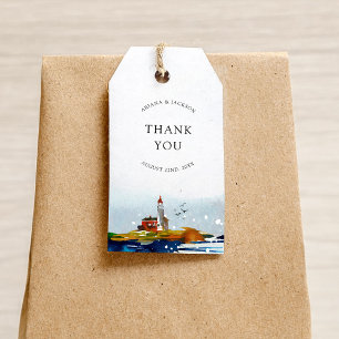 Étiquettes-cadeau By Sea Merci Favor Tags