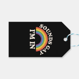 Étiquettes-cadeau Ça a l'air gay, je suis dedans, drôle de fierté LG