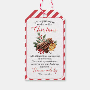 Étiquettes-cadeau Ça commence à sentir comme le pot-pourri de Noël