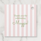 Étiquettes Cadeau Cabana Stripes Palm Beach Monogram Crest (Dos)