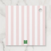 Étiquettes Cadeau Cabana Stripes Palm Beach Monogram Crest (Dos)