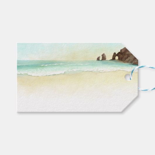 Étiquettes-cadeau Cabo San Lucas | El Arco | Mariage de destination (Devant (Horizontal))