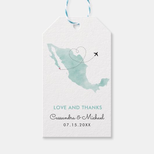 Étiquettes-cadeau Cabo San Lucas | Mariage de destination | MERCI (Devant)