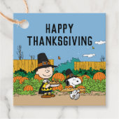Étiquettes Cadeau cacahuètes | Charlie Brown Thanksgiving (Devant)