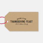 Étiquettes-cadeau cacahuètes | Charlie Brown Thanksgiving | Ajouter  (Dos (Horizontal))