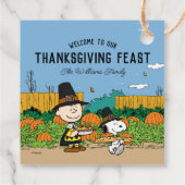 Étiquettes Cadeau cacahuètes | Charlie Brown Thanksgiving Ajouter Vo (Dos)