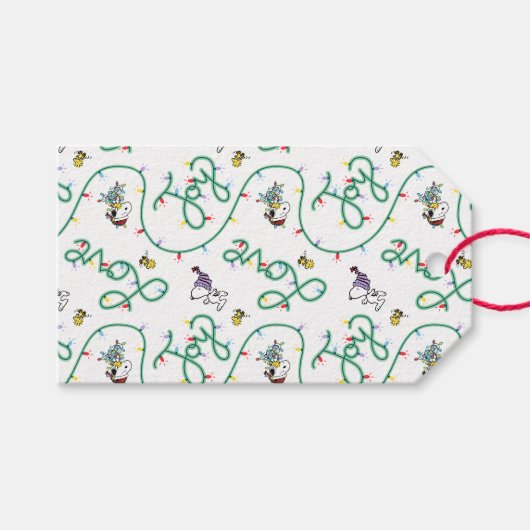 Étiquettes-cadeau cacahuètes | Motif d'amour de Noël brillant et bri (Devant (Horizontal))