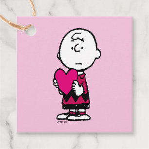 Étiquettes Cadeau cacahuètes   Saint Valentin   Heart Charlie Brown
