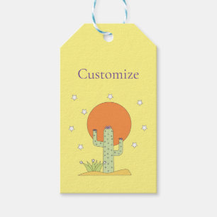 Étiquettes-cadeau Cactus du désert Sun Thunder_Cove