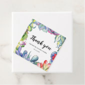 Étiquettes Cadeau Cactus et succulents mariage d'aquarelle (En situation)