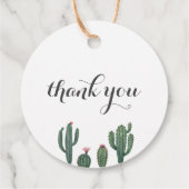Étiquettes Cadeau Cactus Merci Plante (Dos)
