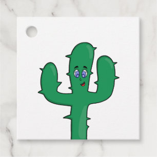 Étiquettes Cadeau Cactus souriant