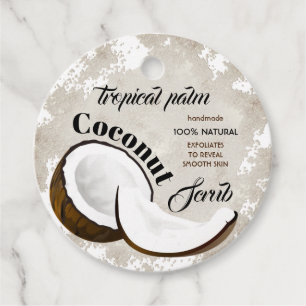 Étiquettes Cadeau Cadeau à la noix de coco