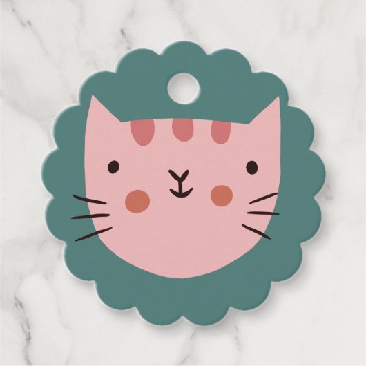 Étiquettes Cadeau Cadeau Cute Cat (Devant)