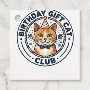 Étiquettes Cadeau Cadeau d'anniversaire Chat Amateur de Chat - Cadea