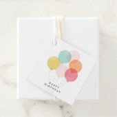 Étiquettes Cadeau Cadeau d'anniversaire du groupe de ballon moderne (En situation)