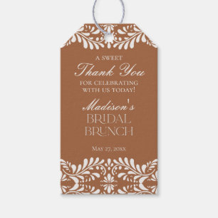 Étiquettes-cadeau Cadeau de brunch de mariage Clay Talavera Tile Fie