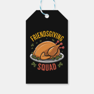 Étiquettes-cadeau Cadeau de dîner de dinde de l'équipe Friendsgiving