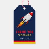 Étiquettes-cadeau Cadeau de fête d'anniversaire fusée spatiale (Dos)