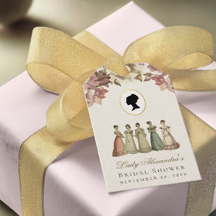 Étiquettes-cadeau Cadeau de Fête de Fiançailles Régence Floral Vinta