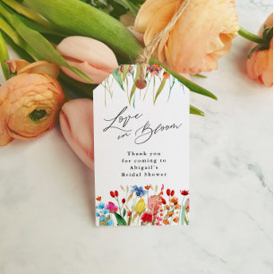 Étiquettes-cadeau Cadeau de Fête de Mariage Fleur de Fleur Sauvage e