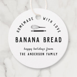 Étiquettes Cadeau Cadeau de Fêtes de Fin d'Année de Cuisine Moderne