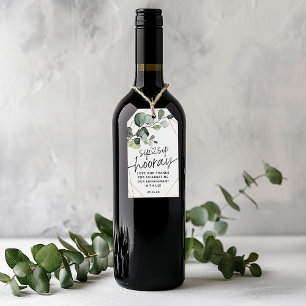 Étiquettes-cadeau Cadeau de Fiançailles Eucalyptus Sip Sip Hourra Fa